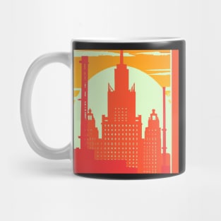 Buildings at Sunset Mug